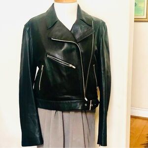 Hugo Boss Lambskin Leather Biker/Moto Jacket
